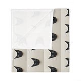 Black Cat Pattern Baby Swaddle Blanket — Cute Neutral Infant Swaddle