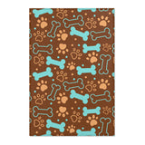 Pet Paw & Bone Area Rug — Cute Dog-Themed Accent Mat