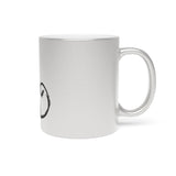 Halloween Spooky Black Cat Metallic Mug