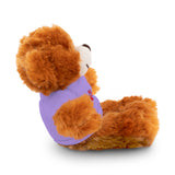 Plush Bear with Paw-Print Tee — Cute Gift for Kids & Pet Lovers