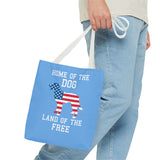 Patriotic Dog Tote Bag - Home of the Dog, Land of the Free