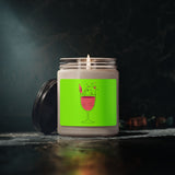 Cat in Cocktail Soy Candle — 9oz Scented Jar (Cute Kitty Wine Glass Design)