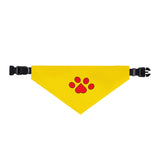 Red Pawprint Bandana Collar — Pet Bandana