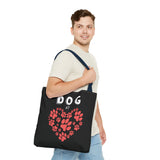 Dog Love Tote Bag - Cute Pet Paw Print Design