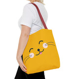 Cute Cat Face Tote Bag - Yellow Pet Lover's Shopping Bag