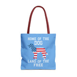 Patriotic Dog Tote Bag - Home of the Dog, Land of the Free