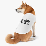 Pet Tank Top — "LOVE" Paw Print Dog Shirt (Grey)