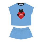 Women's Short Pajama Set cat valentine