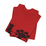 Love Paw T-Shirt — Distressed Paw Print Pet Lover Tee