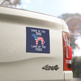 Car Magnet — "Home of the Dog, Land of the Free" Patriotic Dog Magnet