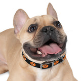 jack-o-lantern print dog collar