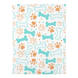Pet Bone & Pawprint Blanket