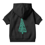 Pet Hoodie with Collar Hole – Minimalist Christmas Tree Design