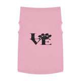 Pet Tank Top — "LOVE" Paw Print Dog Shirt (Grey)