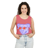 Purple Dog Graphic Tank Top — Cute Pup Illustration