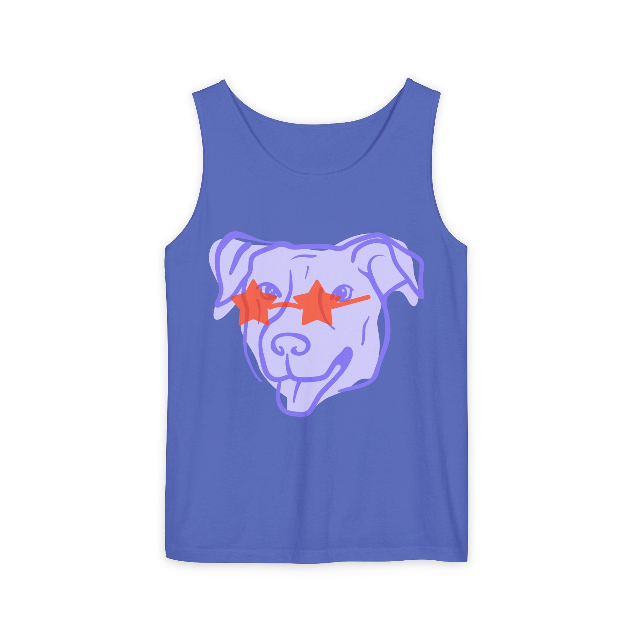 Purple Dog Graphic Tank Top — Cute Pup Illustration – Dog Pawshop