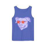 Purple Dog Graphic Tank Top — Cute Pup Illustration