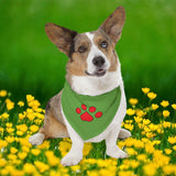 Red Pawprint Bandana Collar — Pet Bandana