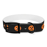 jack-o-lantern print dog collar