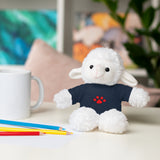 Plush Bear with Paw-Print Tee — Cute Gift for Kids & Pet Lovers