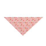 Christmas Pink Floral Pet Bandana – Festive Dog & Cat Accessory