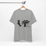 Love Paw T-Shirt — Distressed Paw Print Pet Lover Tee