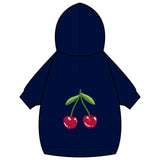 Cherry Pet Hoodie – Cute Navy Blue Dog & Cat Hoodie