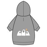 Halloween Ghost Pet Hoodie with Collar Hole — Cute Ghost Trio & Moon