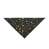 Christmas Pet Bandana – Festive Holiday Candy Cane & Ornament Dog Bandana
