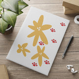 Puffy Hardcover Notebook - Paw Print Design for Pet Lovers