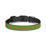 Halloween Pumpkin Face Clip-On Pet Collar — Green Adjustable Dog Collar
