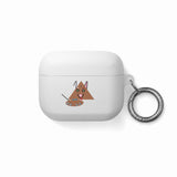 Cute Geometric Cat AirPods Case — Triangle Kitty AirPods/Pro Cover with Keyring