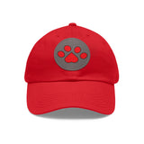 Hat with Paw Print Leather Patch - Pet Lovers