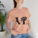 Love Paw T-Shirt — Distressed Paw Print Pet Lover Tee