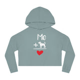 Cropped Dog Lover Sweatshirt, Cute Pet Gift, Women’s Hoodie, Fun Casual Wear, Dog Mom Apparel, Dog-Themed Fashion