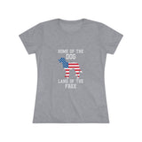 Women’s Patriotic Dog T-Shirt – American Flag Dog Graphic Tee