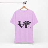 Love Paw T-Shirt — Distressed Paw Print Pet Lover Tee