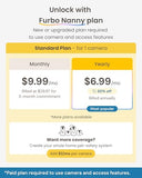 Furbo 360° Cat Camera + Mini [New Subscription Required at Setup] 2-Camera Bundle Nanny Pro Subscription: Cat Safety & Home Security Alerts, Pet Camera with Speaker, Phone App & Night Vision