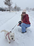 Warm Walks Smart Dog Leash: 3 Heat Settings, Integrated Power Bank with USB-C, Attachable LED Safety Light16 ft Retractable Reflective Lead. All Season Comfort and Power
