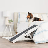 Carlson 39.5" Indoor Pet Ramp, White, Collapsible, Adjustable Height, Includes Handles, Non-Slip Carpet, and Rubber Feet