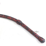Bull Whip 10 Foot 16 Plaits Kangaroo Hide Leather Equestrian Bullwhip Leather Flexible Belly & Leather Flexible Bolster Inside Red & Black for Outdoor Sport