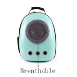 MYKOMI Pet Travel Carrier, Cat Dog Dome Space Capsule Bubble Backpack, Portable Waterproof Breathable Knapsack for Hiking, Traveling (Green 1)