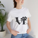 Love Paw T-Shirt — Distressed Paw Print Pet Lover Tee