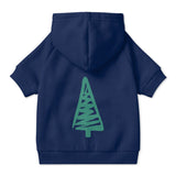 Pet Hoodie with Collar Hole – Minimalist Christmas Tree Design