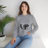 Expressing Love Crewneck Sweatshirt — Romantic Heart Design