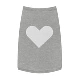 Pet Tank Top white heart