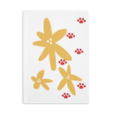 Puffy Hardcover Notebook - Paw Print Design for Pet Lovers