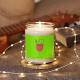 Cat in Cocktail Soy Candle — 9oz Scented Jar (Cute Kitty Wine Glass Design)