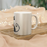 Halloween Spooky Black Cat Metallic Mug