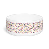 Colorful Paw Prints Essentials Bundle – Pet Bowl & Feeding Mat